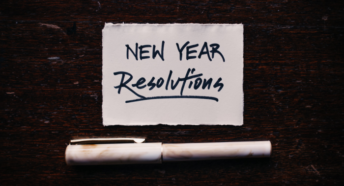 Note that says "New Year Resolutions"